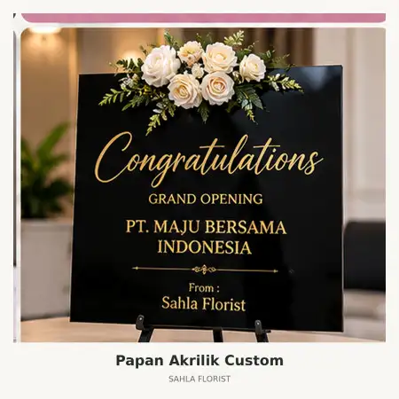 Papan Bunga Akrilik Pundong